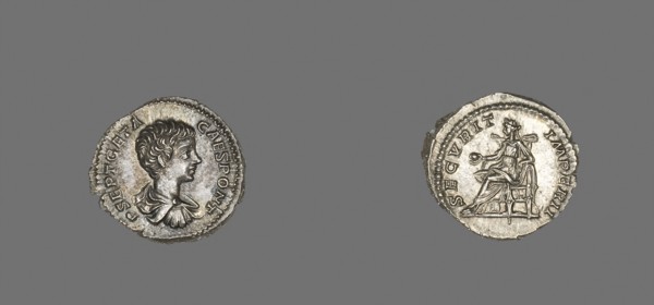 Denarius (Coin) Portraying Emperor Geta, AD 199/204, Roman, Rome, Silver, Diam. 1.9 cm, 3.44 g