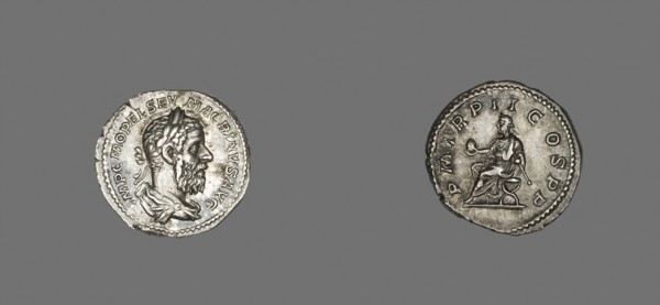 Denarius (Coin) Portraying Macrinus, AD 217 (December), Roman, Rome, Silver, Diam. 1.9 cm, 3.40 g