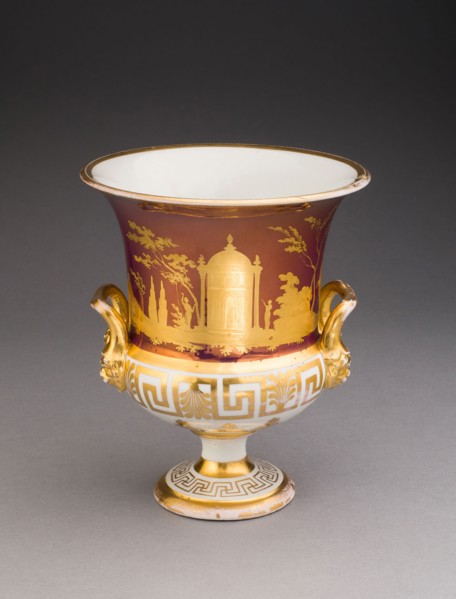 Urn, 1805/10, England, Staffordshire, Staffordshire, Lead-glazed earthenware with lustre