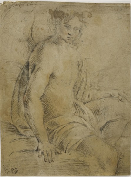 Seated Angel, n.d., Attributed to Mario Balassi (Italian, 1604-1667), or Lorenzo del Pasinelli