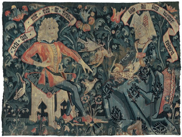 The Lovers, 1490/1500, Basel (present-day Switzerland), Basel, Hemp, wool and silk, slit and double