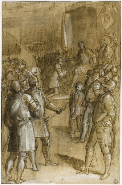 Study for Cosimo I Reorganizing the Tuscan Troops, 1589, Ludovico Buti, Italian, c. 1550-1611,