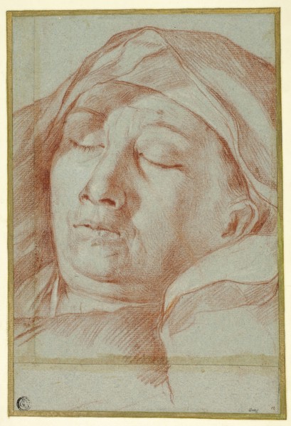 Head of a Sleeping Man, n.d., Attributed to Giovanni Battista Salvi (Italian, 1609-1685), or