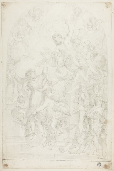 Christ Appearing to Monastic Saint in Ecstasy, n.d., Follower of Carlo Maratti, Italian, 1625-1713,