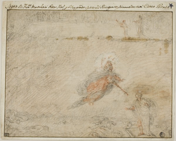 The Dream of Cecco Bravo, n.d., Cecco Bravo, Italian, 1607-1661, Italy, Black and red chalk, on tan