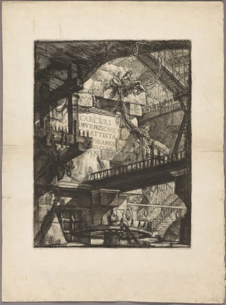 Title Page from Imaginary Prisons, 1761, Giovanni Battista Piranesi, Italian, 1720-1778, Italy,