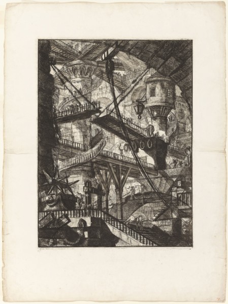 The Drawbridge, plate 7 from Imaginary Prisons, 1761, Giovanni Battista Piranesi, Italian,