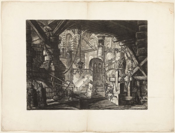 The Pier with Chains, plate 16 from Imaginary Prisons, 1761, Giovanni Battista Piranesi, Italian,
