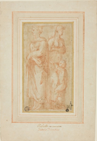 Two Female Figures with Child, 1530/45, Ascribed to Valerio Belli, Italian, c. 1468-1546, Italy,