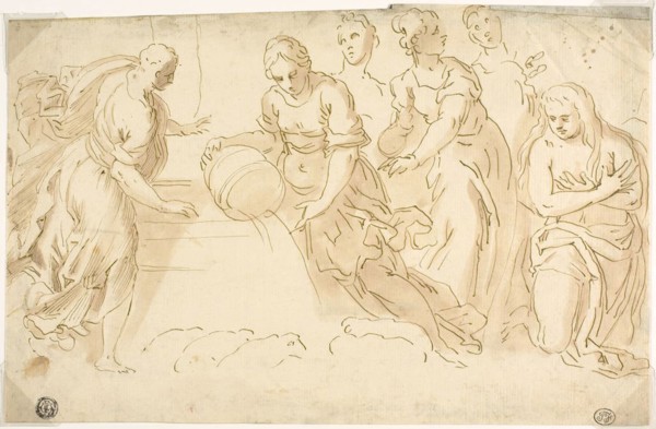 Jacob and Rachel at the Well, late 17th century, After Jacopo Negretti, called Palma il Giovane,