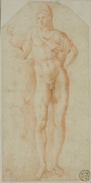 After the Antique: Statue of Paris, n.d., Attributed to Giulio Clovio, Croatian, active Italy,