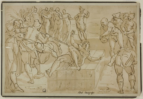 Martyrdom of Saint Lawrence, c. 1580, School of Luca Cambiaso, Italian, 1527-1585, Italy, Pen and