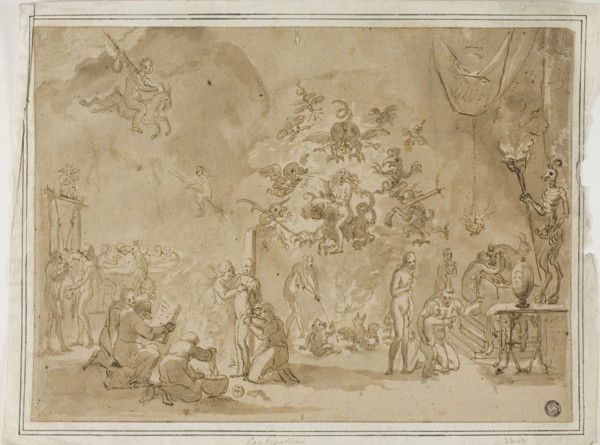 Scene of Witchcraft and Devil Worship, n.d., Attributed to David Teniers the Younger (Flemish,