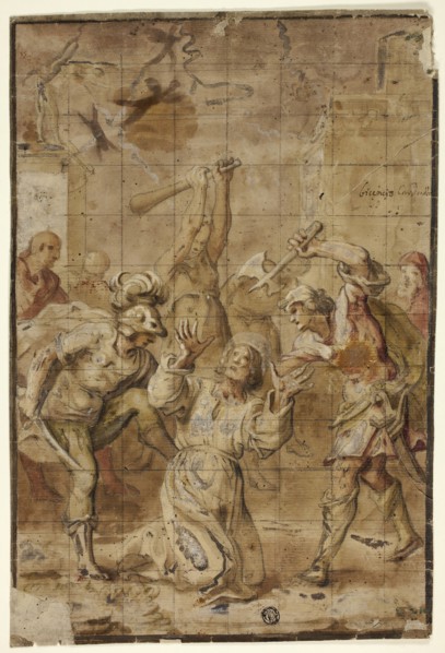 Martyrdom of a Saint, 1626/32, Workshop of Vicencio Carducho, Italian, 1570-1638, Italy, Watercolor