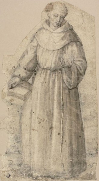 Saint Anthony of Padua (recto), Standing Monk (verso), 1540/75, Circle of Stefano dall’Arzere,