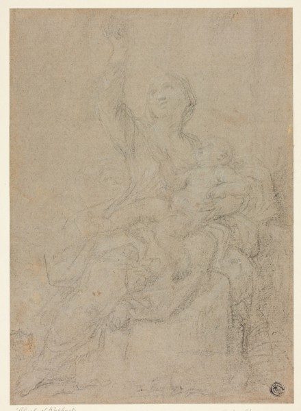 Seated Madonna and Child, n.d., Possibly Ciro Ferri (Italian, 1634-1689), or a follower of Carlo