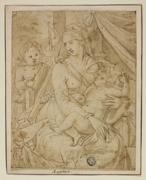 Virgin and Child with the Infant John the Baptist, 1540/56, Luca Penni, Italian, 1500/04-1557,