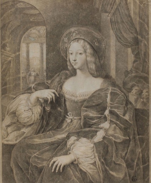 Joanna of Aragon, n.d., After Raffaello Sanzio, called Raphael, Italian, 1483-1520, Italy, Black