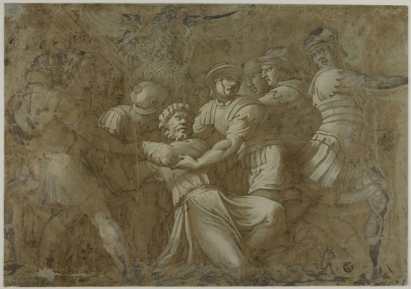 Roman Soldiers Arresting Saint Peter (?), n.d., After Polidoro Caldara, called Polidoro da