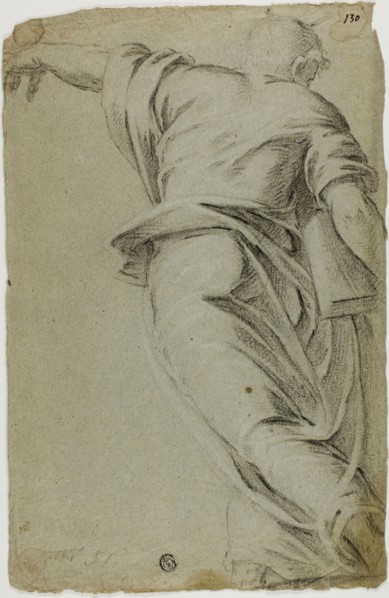Moses Striding to the Left, Pointing with Left Hand, n.d., After Jacopo Robusti, called Tintoretto,