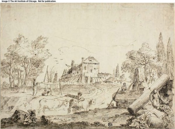 Farmyard Scene, n.d., Attributed to Bernardo Zilotti (Italian, c. 1730-1780/95), or possibly Marco