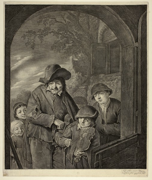 Strolling Musicians, 1648/58, Cornelis Visscher (Dutch, c. 1629-1658), after Adriaen van Ostade