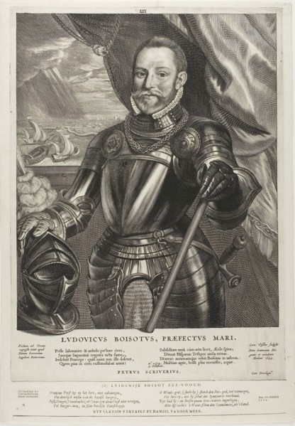 Luidewijk Boisot, Admiral of Zeeland, plate four from Quatuor Personae, 1649, Cornelis Visscher,
