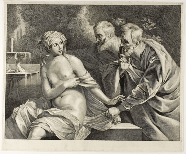 Susanna and the Elders, n.d., Cornelis Visscher, the Elder, Netherlandish, c. 1520-1586, Holland,