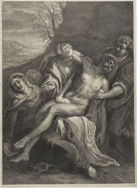 The Entombment, n.d., Cornelis Visscher, the Elder (Netherlandish, c. 1520-1586), after Jacopo
