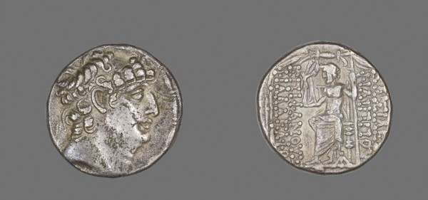 Tetradrachm (Coin) Portraying Philip Philadelphus, 92/83 BC, Greek, Macedonia, Silver, Diam. 2.5