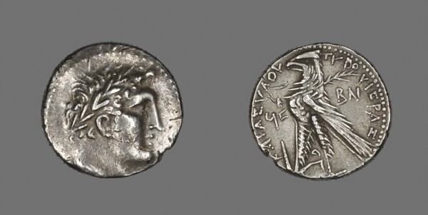 Shekel (Coin) Depicting the God Melkarth, 31/30 BC, Greek, minted in Tyre, Syria, Tyre, Silver,