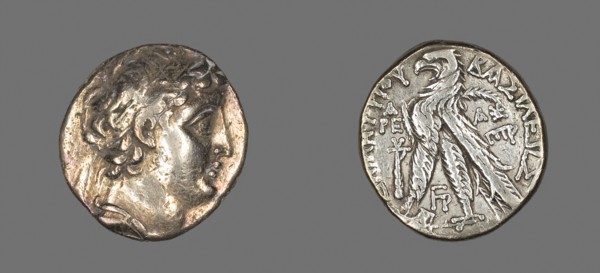 Tetradrachm (Coin) Portraying Demetrius II Nikator of Syria, 130/129 BC, Reign of Demetrius II