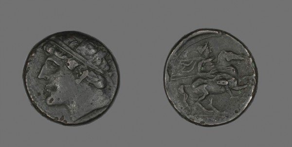Coin Portraying King Hieron II, 274/216 BC (Reign of Heiron II), Greek, Syracuse, Bronze, Diam. 2.7