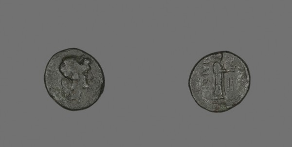 Hexas (Coin) Depicting the God Apollo, late 3rd/2nd century BC, Greek, Greece, Bronze, Diam. 1.7