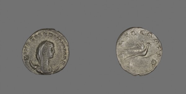 Antoninianus (Coin) Portraying Mariniana, AD 254, Roman, Rome, Billon, Diam. 2.1 cm, 3.73 g