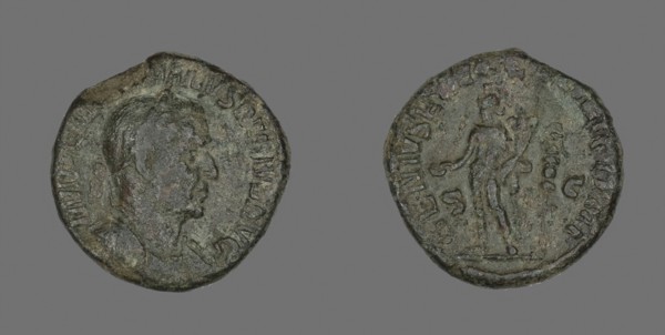 Coin Portraying Emperor Aurelian, AD 270/275, Roman, Roman Empire, Bronze, Diam. 2.9 cm, 16.65 g