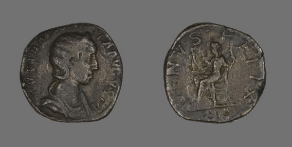Coin Portraying Empress Julia Mamaea, AD 222/235, Roman, Roman Empire, Bronze, Diam. 2.8 cm, 17.51
