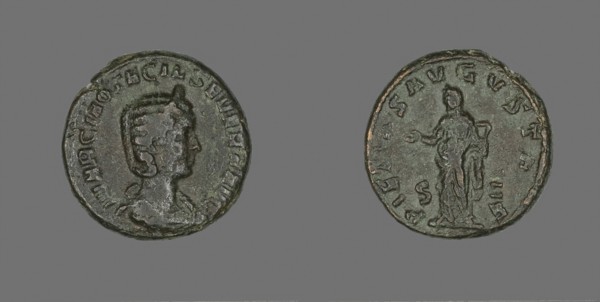 Coin Portraying Empress Otacilla Severa, AD 244/248, Roman, Roman Empire, Bronze, Diam. 2.6 cm, 12