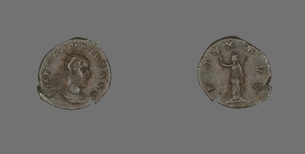 Coin Portraying Emperor Claudius Gothicus, AD 268/270, Roman, Roman Empire, Bronze, DIam. 2.1 cm, 2