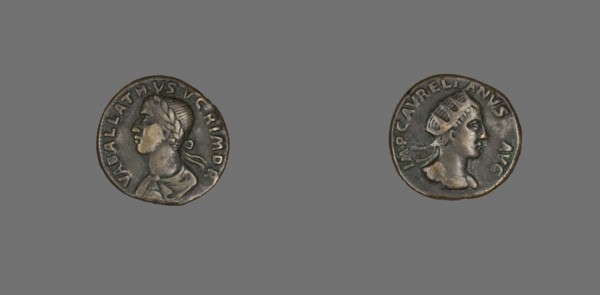 Coin Portraying King Vabalathus, AD 270/275, Roman, Roman Empire, Bronze, Diam. 1.8 cm, 2.60 g