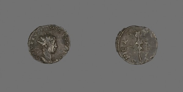 Coin Portraying Emperor Tetricus II, after AD 267, Roman, Roman Empire, Bronze, Diam. 1.9 cm, 2.33