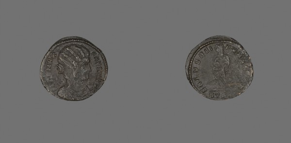 Coin Showing Portraying Empress Fausta, AD 307/326, Roman, Roman Empire, Bronze, DIam. 1.9 cm, 2.10