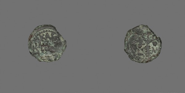 Coin Depicting a Stalk of Grain, Procurator M. Ambibulus (reign of Augustus), AD 9/10 or 10/11,