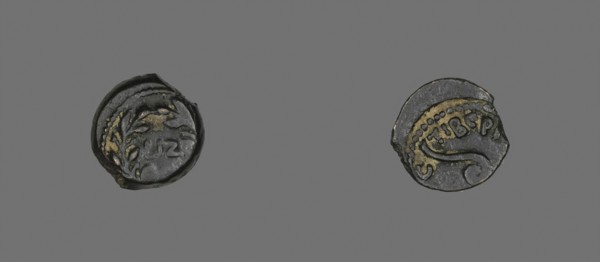 Coin Depicting an Olive Wreath, AD 30/31, Procurator: Pontius Pilatus (reign of Tiberius), Roman,