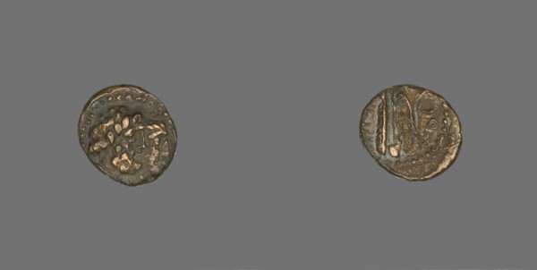 Coin Depicting the God Zeus and Consort (?), about 137/127 BC, Phoenician, Ancient Mediterranean,