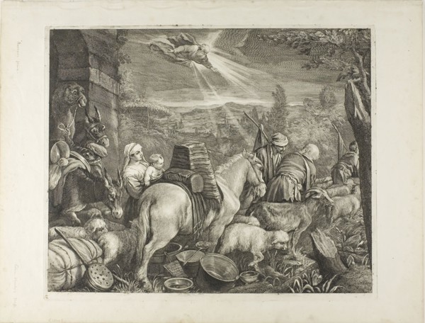 Abraham’s Arrival at Sichem, n.d., Cornelis Visscher (Dutch, c. 1629-1658), after Jacopo Bassano
