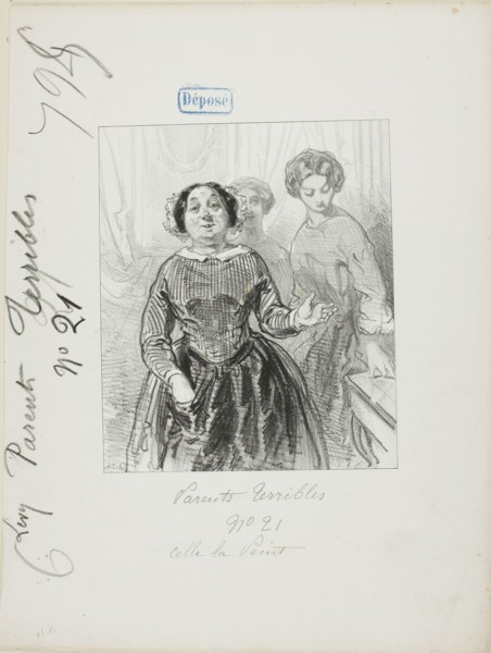 Les-Parents-Terribles series: This one paints…, 1852, Paul Gavarni, French, 1804-1866, France,