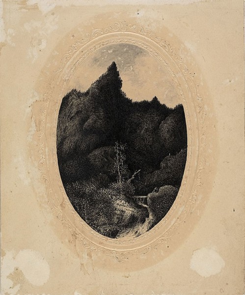 The Traveler in the Mountains, 1870/79, Rodolphe Bresdin, French, 1825-1885, France, Pen and black