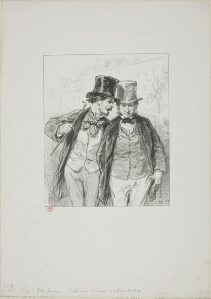 Masks and faces: Pretty woman? a bad lot, 1857–58, Paul Gavarni, French, 1804-1866, France,