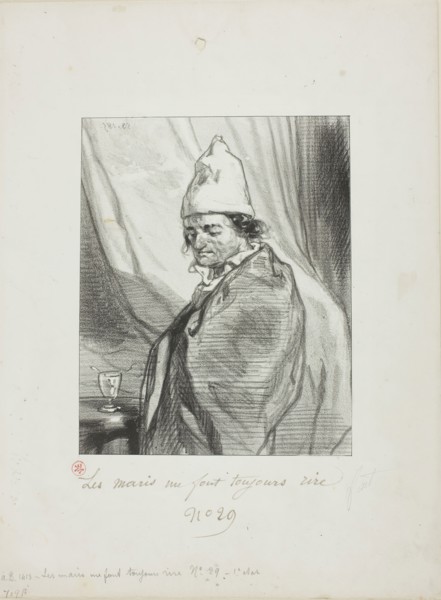 Husbands Always Make Me Laugh: Some say marriage settles a man, 1853, Paul Gavarni, French,